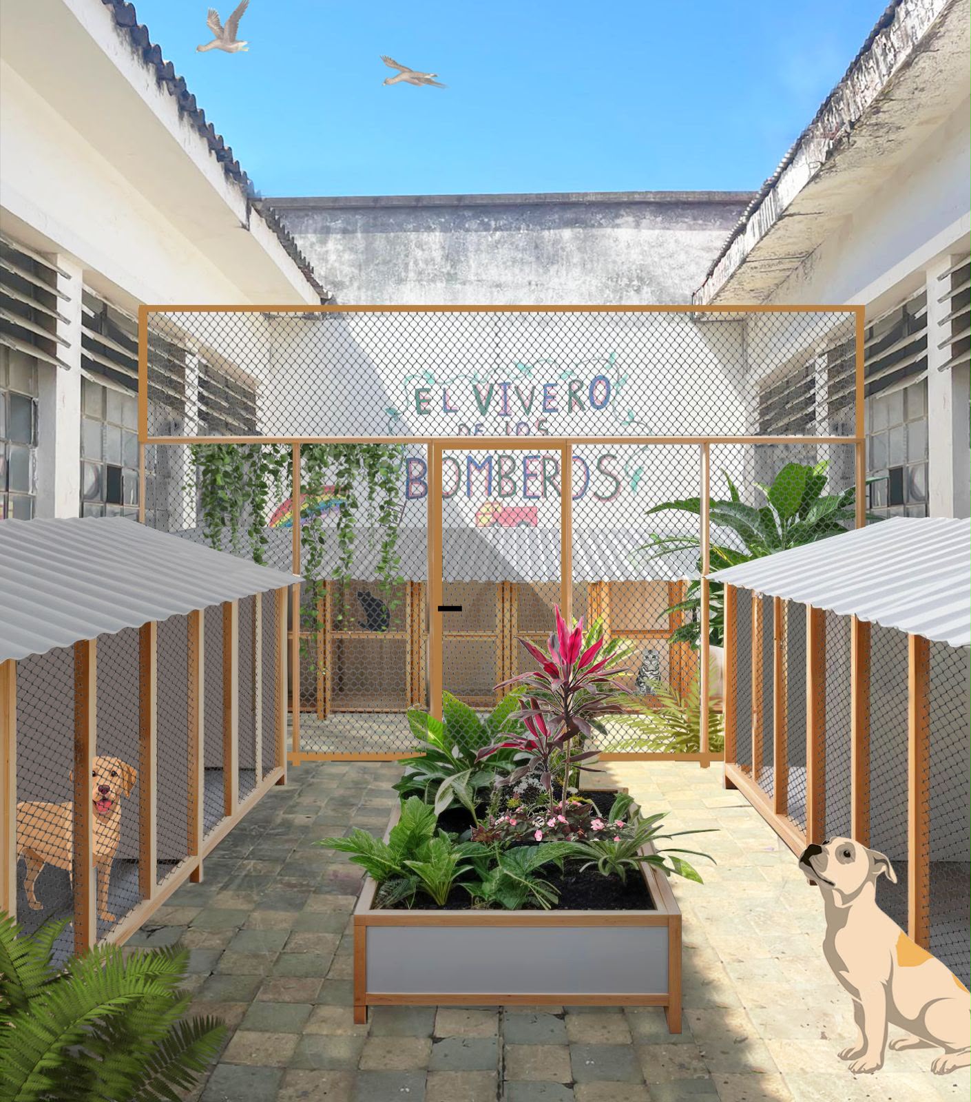 Render del futuro refugio